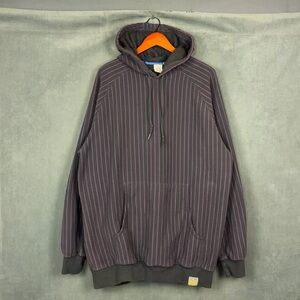 Nike BRS Air Force 1 Hoodie Mens Size Large Loose Fit Striped Faded RARE